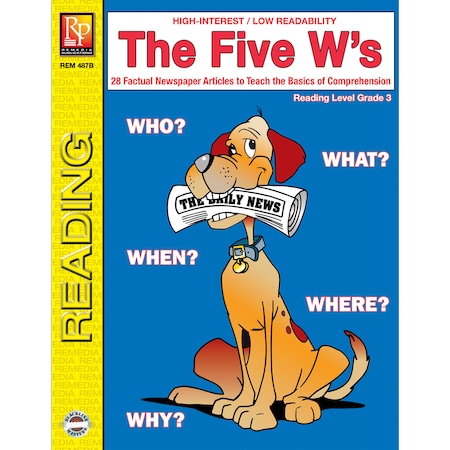 Remedia Publications The Five W's Book, Reading Level 3 REM 487B